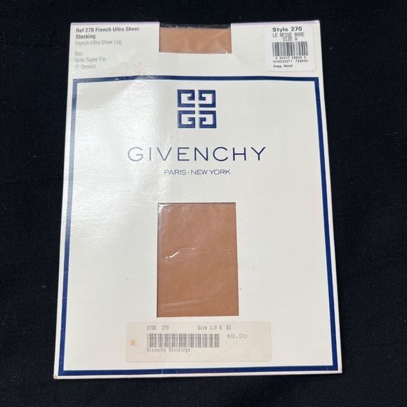 Vintage Givenchy Stockings French Ultra Sheer Size A Beige 12 Deniers NOS - Picture 1 of 5